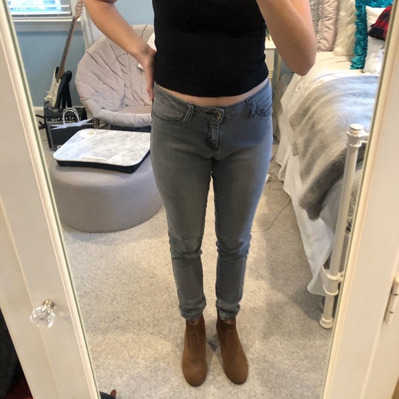 GREY MIDRISE JEANS - Picture 3 of 5